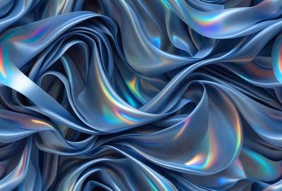 The primary subject of the image is a blue, swirling, and flowing pattern, which appears to be a digital art or illustration. The setting is a blue background, and the visual style is a combination of digital art and illustration. The dominant colors are blue and purple, creating a calm and soothing atmosphere.
