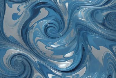 The primary subject of the image is a blue and white swirl pattern, which is the main object, scene, or focus of the image. The setting or background features a blue and white swirl pattern, which is the environment, backdrop, or surface visible in the image. The visual style of the image is a photo, as it is a real-life photograph of the swirl pattern. The dominant colors in the image are blue and white, creating a calm and soothing atmosphere.