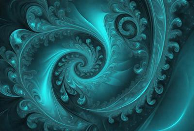 The primary subject of the image is a blue spiral pattern, which is the main object, scene, or focus of the image. The setting or background features a blue and green swirl, creating a visually appealing and vibrant atmosphere. The visual style of the image is a combination of digital art and illustration, showcasing the intricate details and patterns of the spiral. The colors and mood of the image are predominantly blue and green, giving it a calming and serene feel.