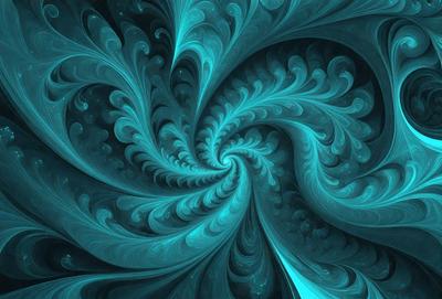 The primary subject of the image is a blue spiral pattern, which is the main object, scene, or focus of the image. The setting or background features a blue and white swirl pattern, which adds to the overall visual style. The image is a digital art or illustration, showcasing the artist's creativity and skill in designing intricate patterns. The dominant colors in the image are blue and white, creating a calming and serene atmosphere.