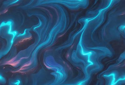 The primary subject of the image is a blue and purple swirling pattern, which appears to be a digital art or illustration. The setting is a dark blue background, creating a contrasting and dramatic effect. The visual style is a combination of digital art and illustration, with a focus on the swirling pattern. The colors and mood of the image are predominantly blue and purple, giving it a calming and serene atmosphere.