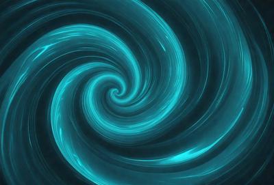 The primary subject of the image is a spiral pattern, which is a blue and white swirl. The setting is a dark background, which contrasts with the spiral pattern. The visual style is a digital art or illustration, as the spiral pattern appears to be a digital creation. The colors and mood of the image are predominantly blue and white, giving it a calm and soothing atmosphere.