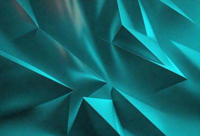The primary subject of the image is a blue, geometric pattern. The setting is a blue background, which creates a visually striking contrast with the pattern. The visual style is a combination of digital art and illustration, giving the image a modern and artistic appearance. The dominant colors are blue and turquoise, which evoke a sense of calmness and tranquility.
