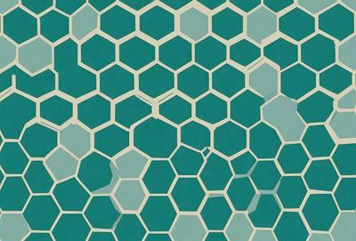The primary subject of the image is a patterned wallpaper with a blue background. The setting is a room with a blue wall, and the visual style is a close-up of the wallpaper. The dominant colors are blue and white, creating a calm and soothing atmosphere.