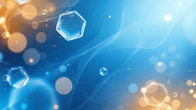 The primary subject of the image is a blue background with a few white bubbles floating in the air. The setting appears to be a digital art or illustration, as the bubbles are not real and the background is a solid color. The visual style gives the impression of a futuristic or abstract scene. The colors and mood of the image are predominantly blue and white, creating a calm and serene atmosphere.