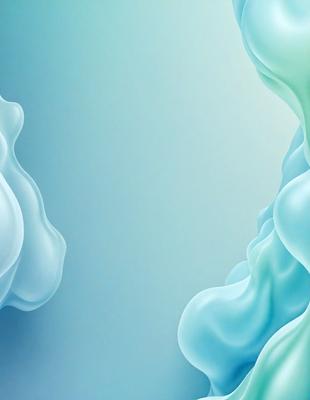 The primary subject of the image is a blue and white cloud-like shape. The setting is a blue background, which creates a contrasting and visually appealing effect. The visual style is a combination of digital art and illustration, giving the image a unique and artistic appearance. The dominant colors are blue and white, creating a calming and serene atmosphere.