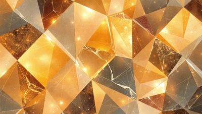 The primary subject of the image is a patterned wall with a gold and blue color scheme. The setting is a room with a marble-like surface, which adds to the luxurious atmosphere. The visual style is a combination of digital art and illustration, creating a unique and eye-catching design. The colors and mood convey a sense of sophistication and elegance, making the space feel inviting and comfortable.