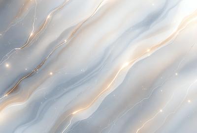 The primary subject of the image is a white marble wall with a pattern of light streaks. The setting is a room with a white marble wall, and the visual style is a photo. The colors and mood of the image are predominantly white, with a hint of yellow, creating a clean and serene atmosphere.