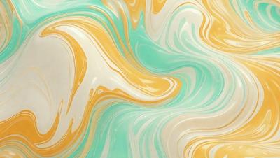 The primary subject of the image is a colorful, swirling pattern that resembles a painting or a digital artwork. The setting is a blue and yellow background, which adds to the vibrant and lively atmosphere of the scene. The visual style appears to be a combination of photo and digital art, creating a unique and eye-catching design. The colors and mood of the image are predominantly blue and yellow, with a sense of movement and energy.