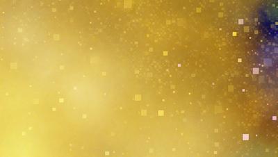 The primary subject of the image is a yellow background with a pattern of gold squares. The setting is a brightly lit room, and the visual style is a combination of a photo and digital art. The dominant colors are yellow and gold, creating a warm and inviting atmosphere.