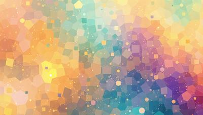 The primary subject of the image is a colorful, abstract pattern. The setting is a brightly colored, swirling background that adds to the overall visual style. The colors and mood of the image are vibrant and lively, with a mix of blue, yellow, and orange hues. The pattern is created using a combination of geometric shapes and brightly colored dots, giving the image a unique and artistic appearance.
