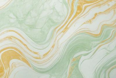 The primary subject of the image is a green and yellow swirl pattern on a white background. The setting appears to be a wall or a surface with a patterned design. The visual style of the image is a combination of digital art and illustration, creating a unique and eye-catching pattern. The dominant colors in the image are green and yellow, which contribute to a lively and vibrant atmosphere.