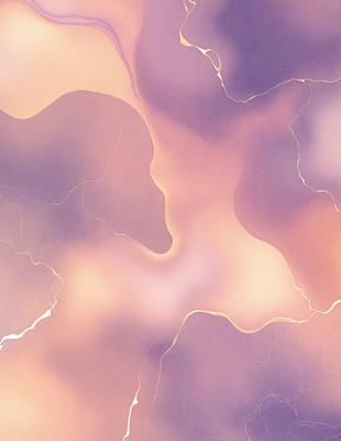The primary subject of the image is a purple and pink patterned background. The setting is a cloudy sky, and the visual style appears to be a combination of digital art and illustration. The dominant colors in the image are purple and pink, creating a warm and inviting atmosphere.