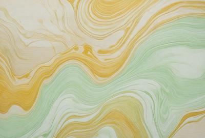 The primary subject of the image is a painting featuring a yellow and green color scheme. The painting is set against a white background, giving it a clean and minimalist appearance. The visual style of the painting is that of a digital art or illustration, as it appears to be a digital creation rather than a traditional painting. The dominant colors in the painting are yellow and green, creating a warm and vibrant atmosphere.