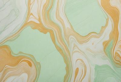 The primary subject of the image is a patterned wallpaper with a green background. The setting is a room with a patterned wallpaper, which creates a unique and visually appealing environment. The visual style of the image is a combination of a photo and digital art, as it appears to be a close-up of the wallpaper, yet it has a digital art-like quality. The colors and mood of the image are predominantly green, which gives the scene a calm and soothing atmosphere.