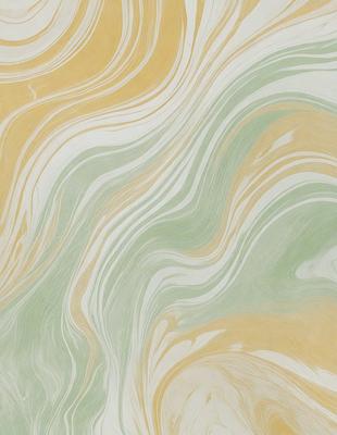 The primary subject of the image is a patterned wallpaper with a green and yellow color scheme. The setting is a room with a wall covered in this patterned wallpaper. The visual style is a combination of digital art and illustration, creating a unique and eye-catching design. The colors and mood of the image are vibrant and lively, with the green and yellow hues evoking a sense of freshness and warmth.