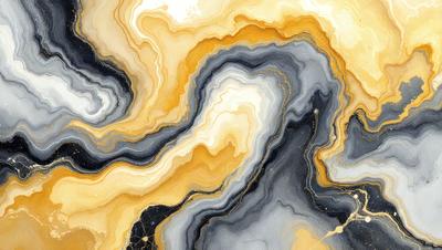 The primary subject of the image is a close-up of a rock formation, possibly a piece of marble or a geological formation. The setting is a natural environment, with the rock formation being the main focus of the image. The visual style appears to be a combination of a photo and a digital art or illustration, as the rock formation is depicted in a detailed and intricate manner. The colors and mood of the image are predominantly earthy tones, such as yellow, brown, and gray, which create a
