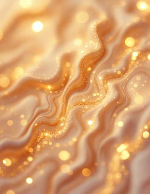The primary subject of the image is a pattern of gold and yellow lights, which create a visually striking and warm atmosphere. The setting is a white background, which contrasts with the vibrant colors of the lights. The visual style of the image is a combination of digital art and illustration, as the lights are depicted in a way that resembles a painting or drawing. The colors and mood of the image are predominantly warm and inviting, with the gold and yellow lights evoking a sense of warmth and