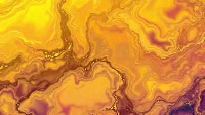 The primary subject of the image is a close-up of a yellow and orange swirling pattern, which appears to be a painting or a digital artwork. The setting is a yellow and orange background, creating a vibrant and lively atmosphere. The visual style is a mix of photo and digital art, as it captures the intricate details of the swirling pattern. The colors and mood of the image are predominantly warm and energetic, with the yellow and orange hues evoking a sense of excitement