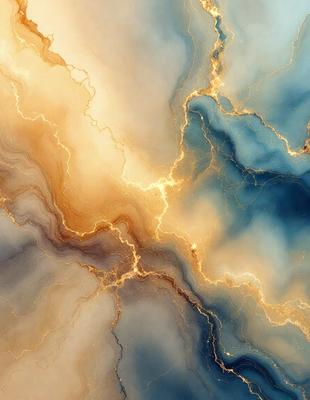 The primary subject of the image is a vibrant and colorful lightning bolt, which is the main focus of the scene. The lightning bolt is surrounded by a blue and yellow background, creating a visually striking contrast. The image appears to be a digital art or illustration, showcasing the artist's creativity and skill in capturing the dynamic nature of the lightning bolt. The colors and mood of the image are energetic and lively, evoking a sense of excitement and wonder.