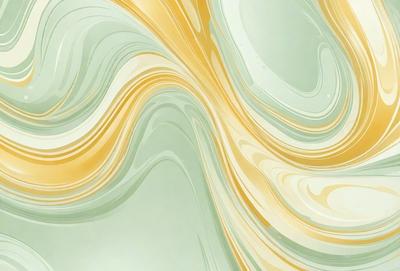 The primary subject of the image is a colorful, swirling pattern that resembles a painting or a digital artwork. The setting is a green and yellow background, which adds to the vibrant and lively atmosphere of the scene. The visual style is a combination of photo and digital art, creating a unique and eye-catching design. The colors and mood of the image are predominantly green and yellow, with a sense of movement and energy.