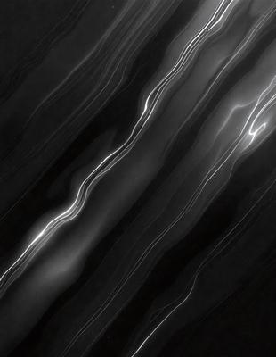 The primary subject of the image is a black and white photo of a striped pattern. The setting is a black background, and the visual style is a close-up of the pattern. The dominant colors are black and white, creating a classic and timeless atmosphere.