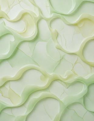 The primary subject of the image is a large, textured wall with a green and white color scheme. The setting is a room with a green and white wallpaper, creating a unique and visually appealing environment. The visual style of the image is a combination of digital art and illustration, showcasing the intricate patterns and textures of the wallpaper. The colors and mood of the image are predominantly green and white, giving it a calm and soothing atmosphere.