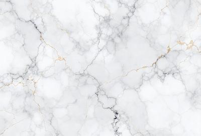 The primary subject of the image is a white marble wall with a gold trim. The setting is a room with a white marble floor. The visual style is a close-up of the marble wall, showcasing its texture and details. The colors and mood of the image are predominantly white and gold, giving it a luxurious and elegant appearance.