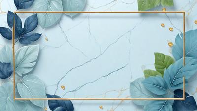 The primary subject of the image is a marble countertop with a blue and gold color scheme. The setting is a kitchen or bathroom environment, with a blue and gold marble countertop as the main focus. The visual style is a combination of photo and digital art, creating a realistic yet artistic representation of the marble countertop. The colors and mood of the image are predominantly blue and gold, giving it a luxurious and elegant appearance.