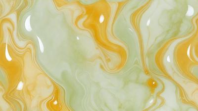 The primary subject of the image is a close-up of a green and yellow swirling pattern, which appears to be a painting or a digital artwork. The setting is a surface with a swirling pattern, possibly a wall or a piece of art. The visual style is a mix of digital art and painting, creating a unique and vibrant atmosphere. The dominant colors are green and yellow, which contribute to the overall mood of the image.