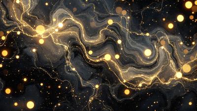 The primary subject of the image is a swirling pattern of bright lights, which creates a visually striking and dynamic scene. The setting appears to be a dark background, which contrasts with the bright lights, making them stand out even more. The visual style of the image is a combination of digital art and illustration, as the swirling pattern of lights is created through a digital medium. The colors and mood of the image are predominantly bright and lively, with the lights emitting a warm and inviting glow