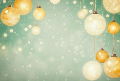 The primary subject of the image is a series of Christmas lights hanging from strings. The lights are illuminated, creating a festive atmosphere. The setting is a blue background, which adds to the holiday theme. The visual style is a combination of digital art and illustration, creating a unique and eye-catching display. The colors and mood of the image are predominantly blue and white, evoking a sense of calmness and celebration during the holiday season.