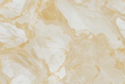 The primary subject of the image is a marble tile with a gold and white color scheme. The setting is a bathroom, as indicated by the presence of the marble tile. The visual style is a close-up of the marble tile, showcasing its intricate design and texture. The colors and mood of the image are warm and elegant, with the gold and white tones creating a luxurious and sophisticated atmosphere.