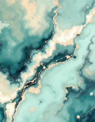 The primary subject of the image is a blue and white painting featuring a swirling design. The setting is a blue and white background, which complements the artwork. The visual style is a painting, showcasing the artist's skill in creating a visually appealing and intricate design. The colors and mood of the painting are predominantly blue and white, creating a sense of calmness and elegance.