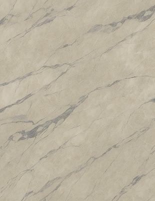 The primary subject of the image is a marble tile with a patterned design. The setting is a wall, and the visual style is a close-up of the tile. The colors and mood of the image are predominantly neutral, with a focus on the marble's natural texture and patterns.