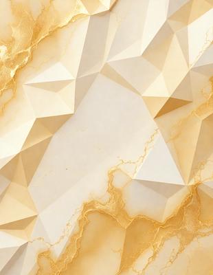 The primary subject of the image is a large, intricate, and ornate wall design made of marble. The setting is a room with a white background, which contrasts with the gold and white marble design. The visual style is a combination of digital art and illustration, creating a unique and eye-catching pattern. The colors and mood of the image are predominantly gold and white, giving it a luxurious and elegant appearance.