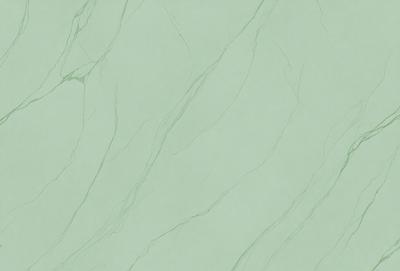 The primary subject of the image is a green marble wall. The setting is a room with a green marble wall as the main focus. The visual style is a close-up of the marble wall, showcasing its texture and color. The colors and mood of the image are predominantly green, giving it a calm and serene atmosphere.