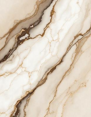 The primary subject of the image is a marble wall with a gold and white color scheme. The setting is a room with a marble floor, and the visual style is a close-up of the marble wall. The colors and mood of the image are elegant and sophisticated, with the gold and white marble creating a luxurious and timeless atmosphere.