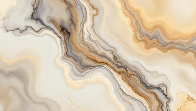 The primary subject of the image is a marble-like pattern, which is the main object, scene, or focus of the image. The setting or background features a white and brown marble-like pattern, which gives the image a natural and earthy feel. The visual style of the image is a close-up of the marble-like pattern, showcasing its intricate details. The colors and mood of the image are predominantly white and brown, creating a sense of warmth and elegance.