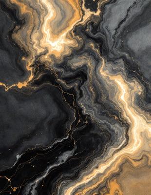 The primary subject of the image is a black and yellow painting of a rock formation. The setting is a dark background, which contrasts with the bright yellow and black colors of the rock formation. The visual style appears to be a combination of digital art and illustration, creating a unique and captivating piece of art. The dominant colors and overall atmosphere of the painting evoke a sense of depth and intrigue, inviting the viewer to explore the intricate details of the rock formation.