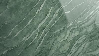 The primary subject of the image is a green and white marbled pattern, which is the main object, scene, or focus of the image. The setting or background features a green and white marbled surface, which is the environment, backdrop, or surface visible in the image. The visual style of the image is a photo, as it captures the natural texture and colors of the marbled surface. The colors and mood of the image are predominantly green and white, creating a calm and serene atmosphere.