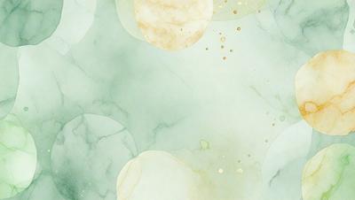 The primary subject of the image is a blue and green marbled surface with circles and bubbles painted on it. The setting is a bathroom, as indicated by the presence of a sink. The visual style is a combination of digital art and illustration, creating a unique and artistic appearance. The dominant colors are blue and green, giving the scene a calming and soothing atmosphere.