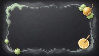 The primary subject of the image is a blackboard with a white frame. The setting is a classroom or a similar educational environment. The visual style is a combination of a photo and a digital art, creating a unique and artistic appearance. The dominant colors are black and white, with the white frame contrasting against the blackboard. The overall atmosphere is one of learning and creativity.