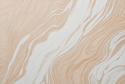 The primary subject of the image is a wooden wall with a unique and intricate design. The setting is a room with a white background, which contrasts with the wooden wall. The visual style of the image is a combination of a photo and a drawing, creating a textured and detailed appearance. The dominant colors in the image are brown and white, giving the wall a warm and natural feel.