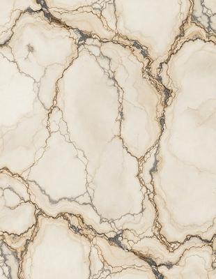 The image features a marble-like surface with a white and brown color scheme. The primary subject is a close-up of the marble, showcasing its intricate patterns and textures. The setting is a room with a white background, which highlights the marble's beauty. The visual style is a realistic representation of the marble, capturing its natural appearance. The colors and mood of the image are warm and inviting, with the white and brown tones creating a sense of elegance and soph