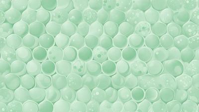 The primary subject of the image is a green wall with a pattern of white balls. The setting is a room with a green background. The visual style is a patterned wallpaper, and the colors and mood are predominantly green and calming.