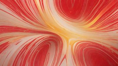 The primary subject of the image is a vibrant, swirling pattern of red, yellow, and orange colors. The setting is a red background, which adds to the overall atmosphere of the image. The visual style appears to be a combination of digital art and illustration, creating a dynamic and eye-catching design. The colors and mood of the image are energetic and lively, with the bold and bright hues evoking a sense of excitement and movement.