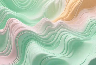 The primary subject of the image is a large, colorful, and textured wall. The setting is a room with a green and white color scheme. The visual style is a combination of digital art and illustration, creating a unique and vibrant appearance. The dominant colors are green and white, with a few other colors present in the pattern. The overall atmosphere is lively and engaging, with the wall serving as a focal point in the room.