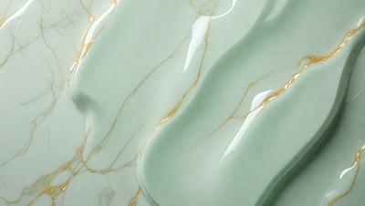 The primary subject of the image is a marble countertop with a greenish-yellowish hue. The setting is a kitchen or bathroom environment, with the countertop being the main focus. The visual style is a close-up of the marble countertop, showcasing its unique texture and color. The colors and mood of the image are warm and inviting, with the greenish-yellowish hue adding a touch of natural beauty to the space.