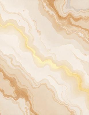 The primary subject of the image is a marble wall with a gold-colored streak running through it. The setting is a room with a white background, and the visual style appears to be a photo of the marble wall. The colors and mood of the image are predominantly white and gold, creating a sense of elegance and sophistication.